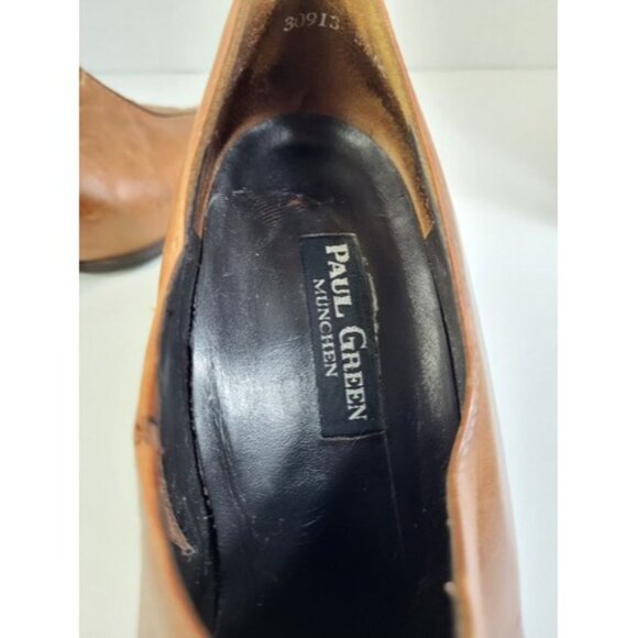 Paul Green Munchen Loafer Women's US 8 UK 5.5 Brown Leather Bootie Shoes 30913 - Picture 13 of 16